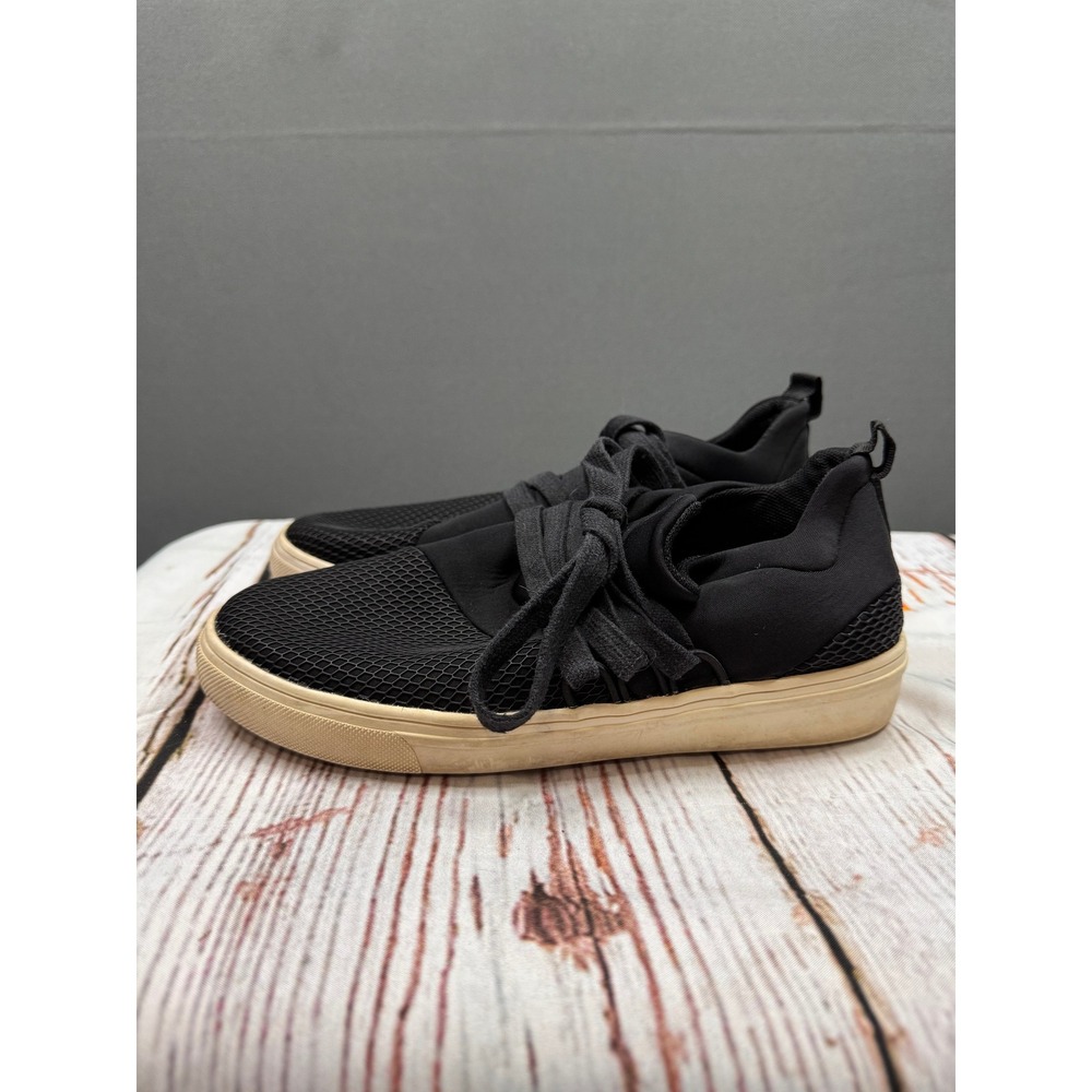 Steve Madden Lancer Black‎ Mesh Fashion Sneakers Womens Size 7M Low Top Trainers